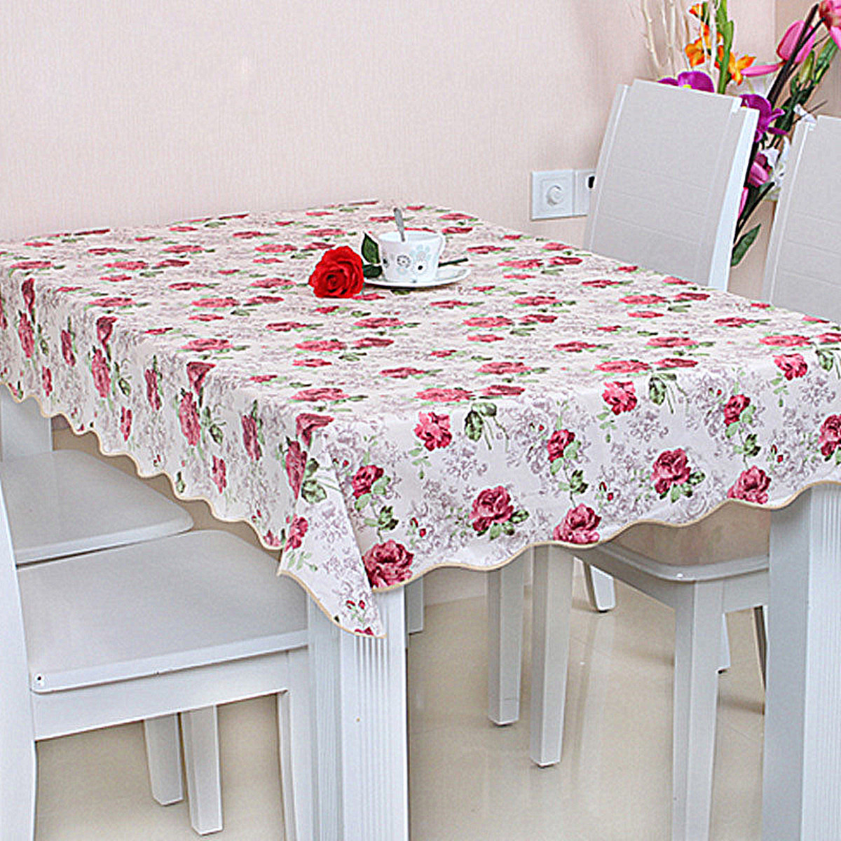 Wipe Clean Pvc Tablecloth Waterproof Grease Kitchen Table Cover Wipe Clean Pvc Tablecloth Waterproof Grease Kitchen Table