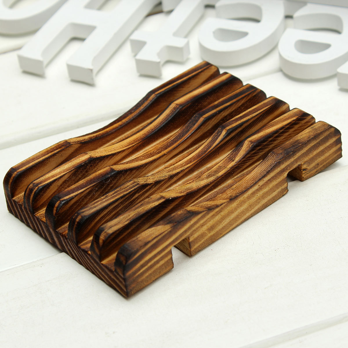 Boîte porte savon en bois support ecologique wood soap dish holder ...
