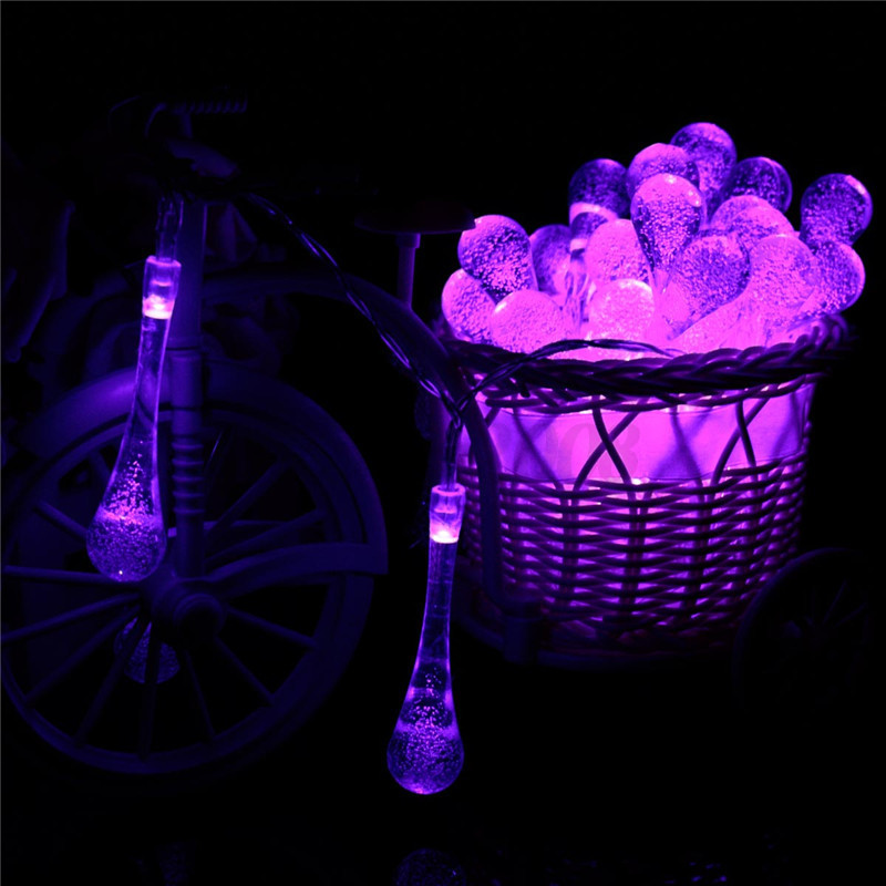 30LED Battery Type/Solar Party Wedding Water Drop Christmas Fairy String Lights eBay