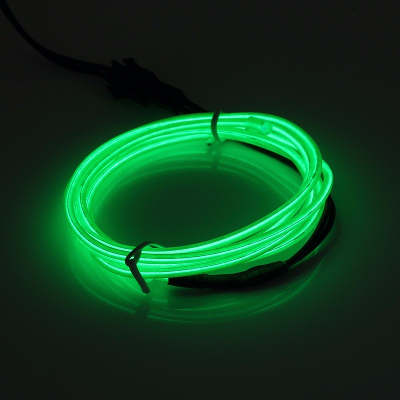 LED Light Glow El Wire String Strip Rope Car Xmas Party + 3V/12V/USB Controller