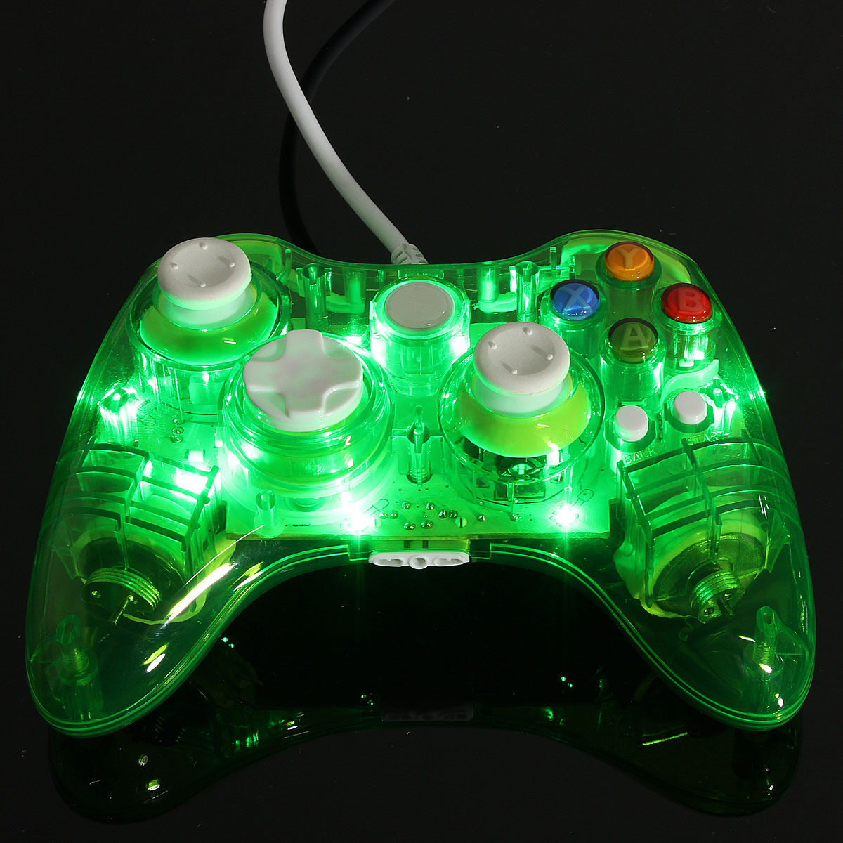 Glow LED Colors Wired USB Controller Gamepad Fit For Microsoft Xbox 360 PC New - Picture 4 of 8