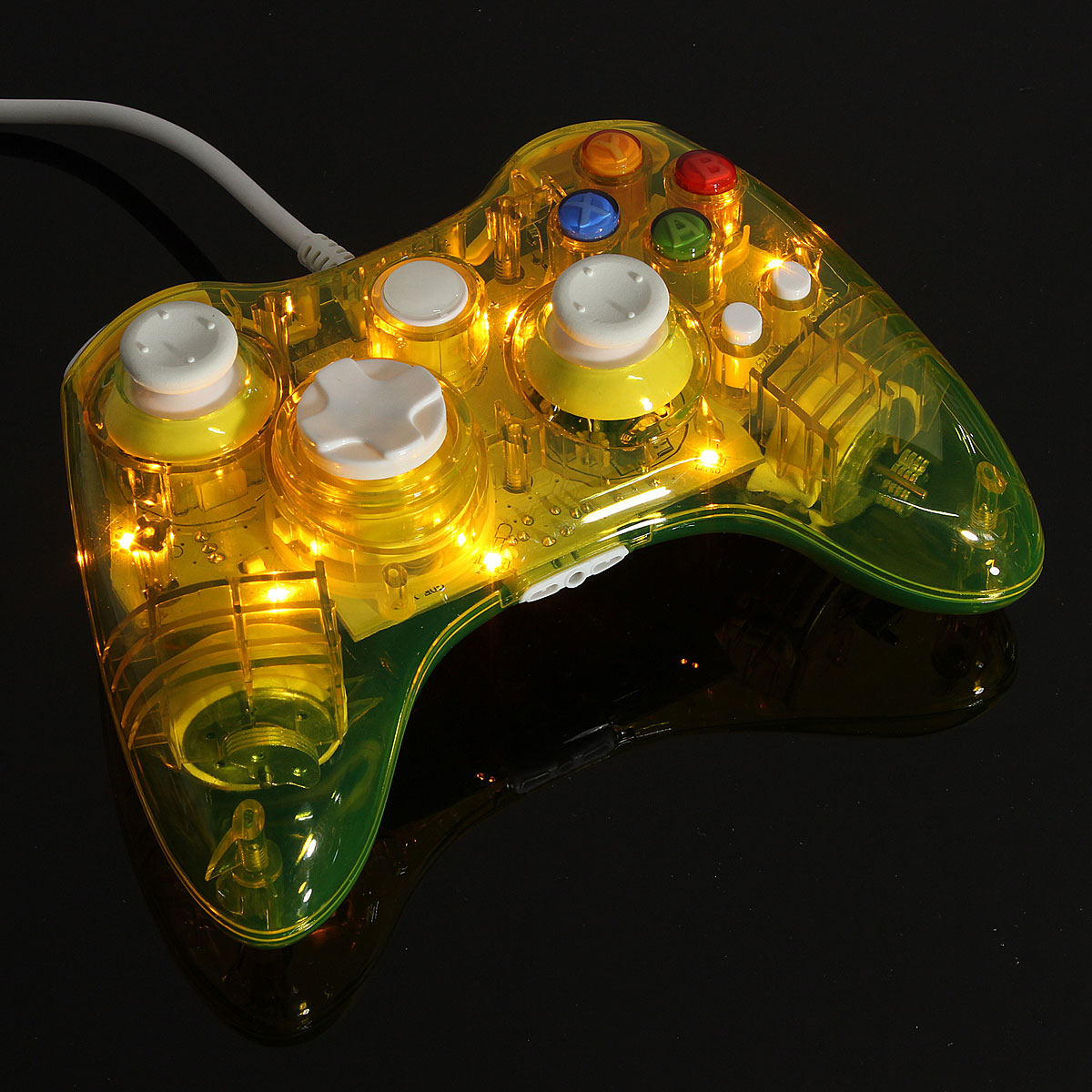 Glow LED Colors Wired USB Controller Gamepad Fit For Microsoft Xbox 360 PC New - Picture 6 of 8