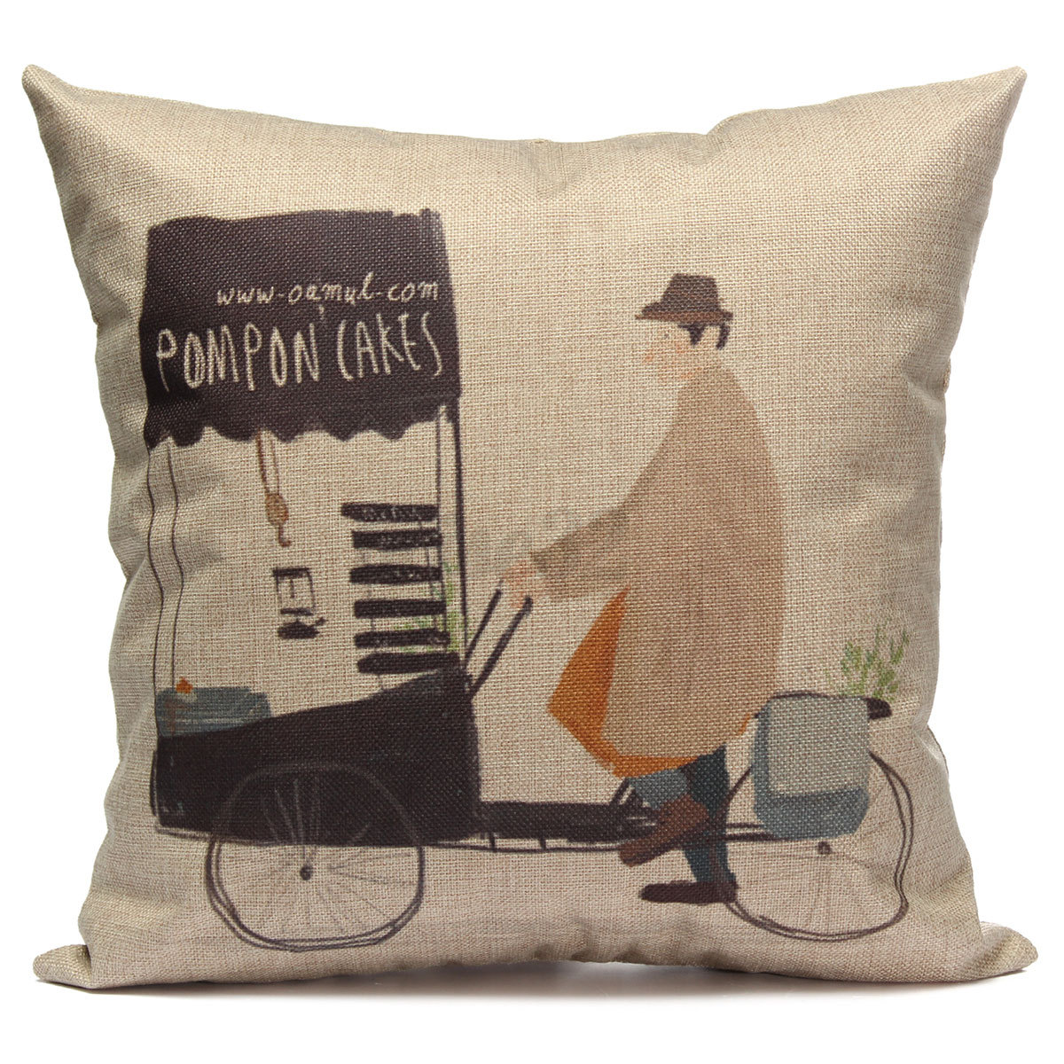 New Natural Cotton Linen Sofa Waist Throw Pillow Case Cushion Cover Home Decor eBay