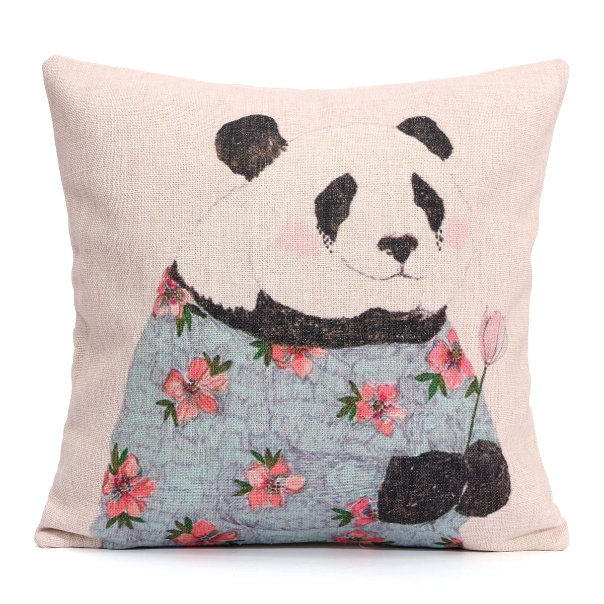 Cotten Linen Panda Animal Cushion Cover Soft Seat Throw Pillow Case Home Decor eBay