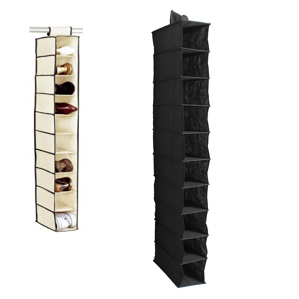 HANGING WARDROBE SHOE GARMENT UNDERBED ORGANISER STORAGE