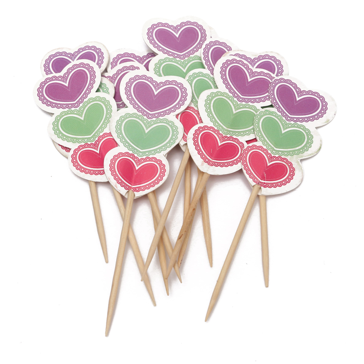 12pcs Paper Cupcake Food Picks Cocktail Sticks Toppers ...