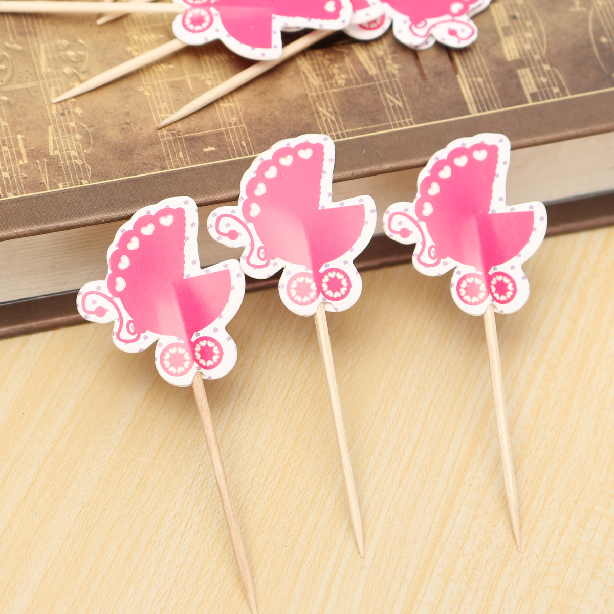 12pcs Paper Cupcake Food Picks Cocktail Sticks Toppers ...