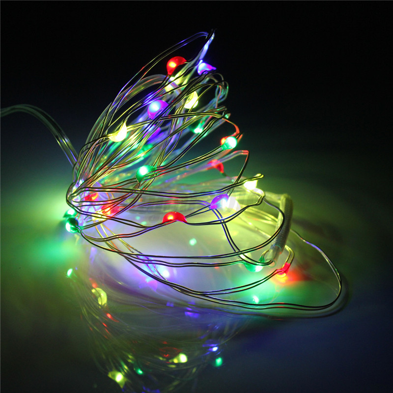 multi color 3m 4 5v 30 led battery operated silver wire multicolor fairy lights