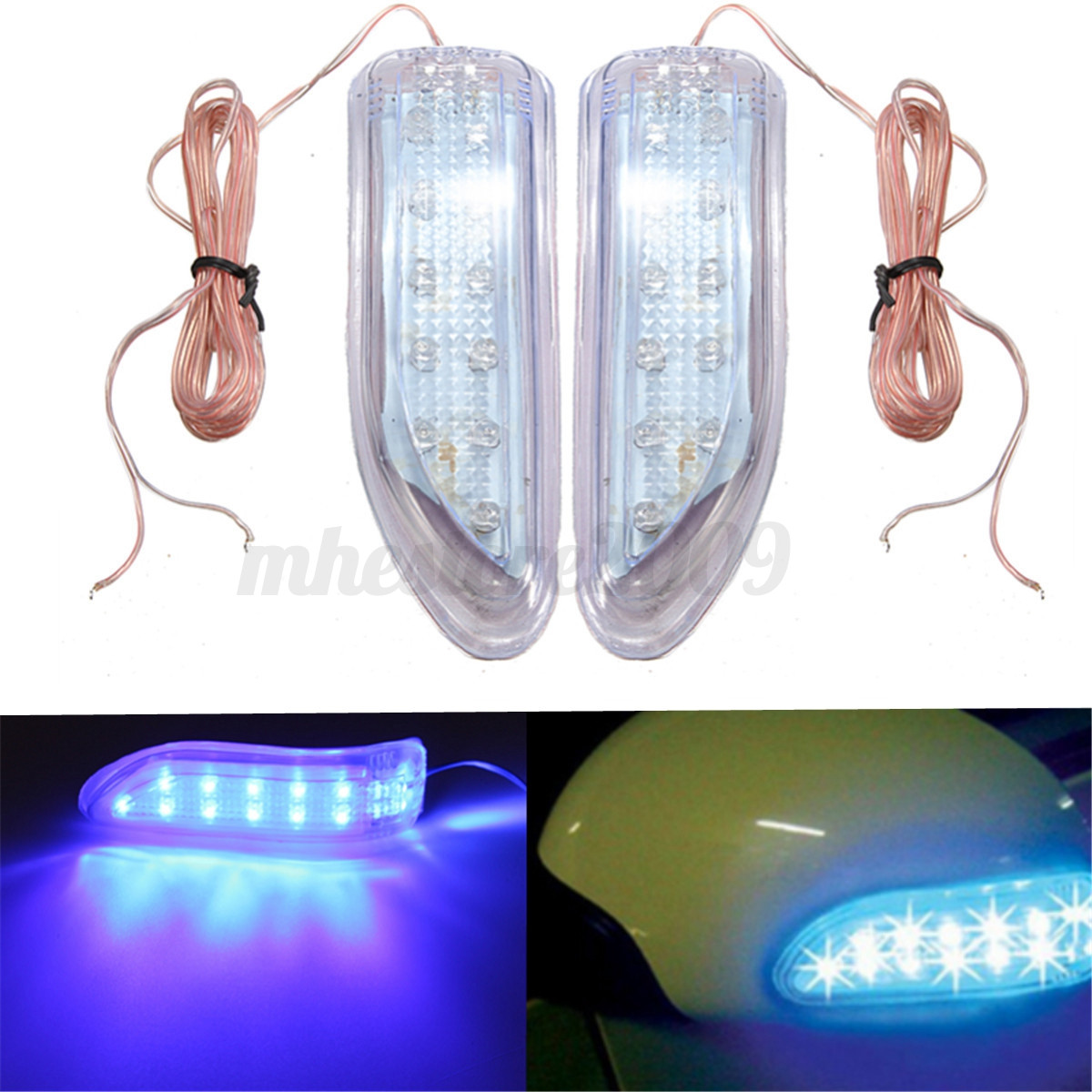 2x Universal Soft 13LED Car Auto Side Mirror Turn Signal Indicator