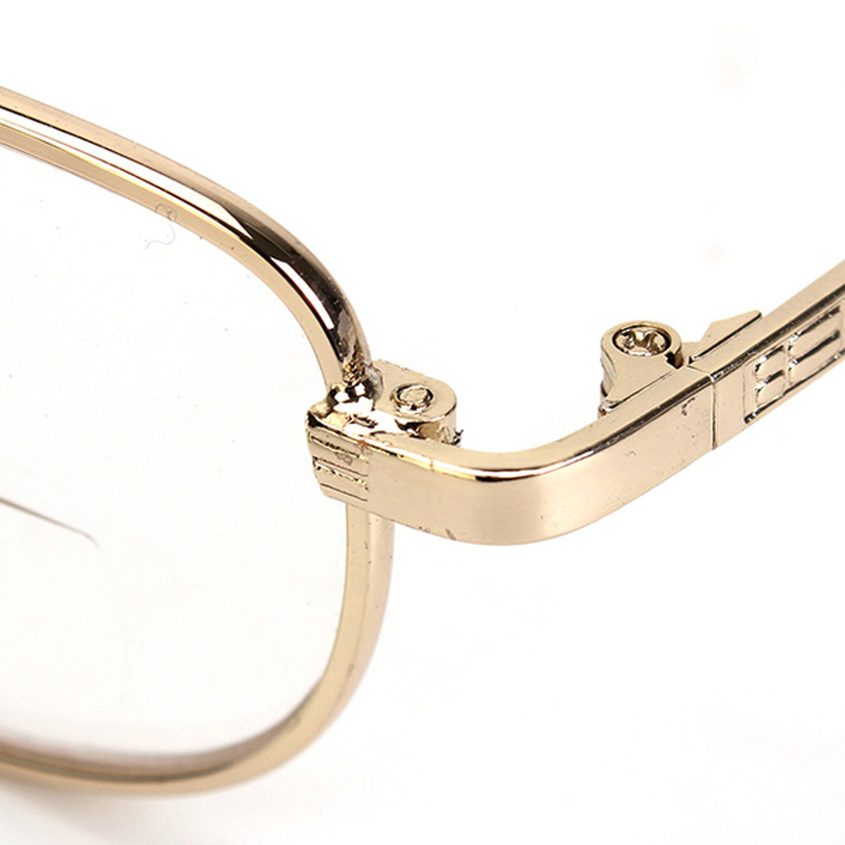 Fashion Bifocal Lens Rimmed Mens Reading Glasses Gold ...