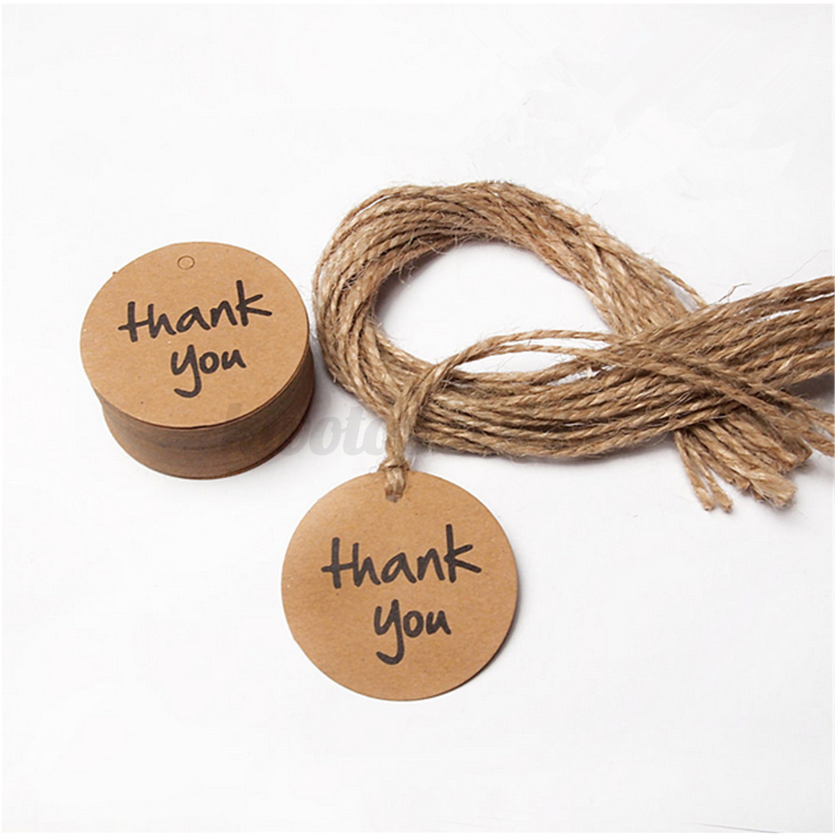... Kraft Paper Hang Tags Brown Wedding Party Favor Gift Label + Strings