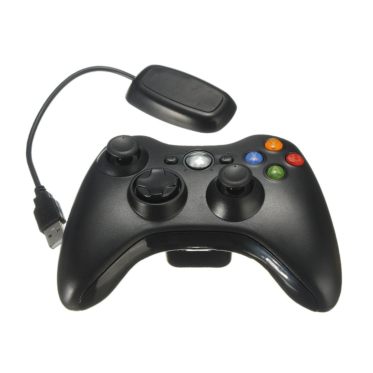 Black wireless game remote controller receiver for