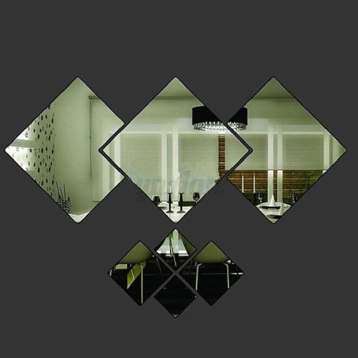 Pvc diy removibile adesivi da parete specchio muro wall sticker ...