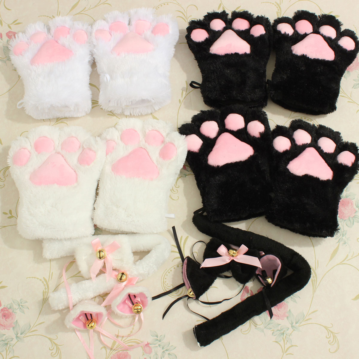 White Cat Ears And Tail Set White Cat Ears And Tail Set