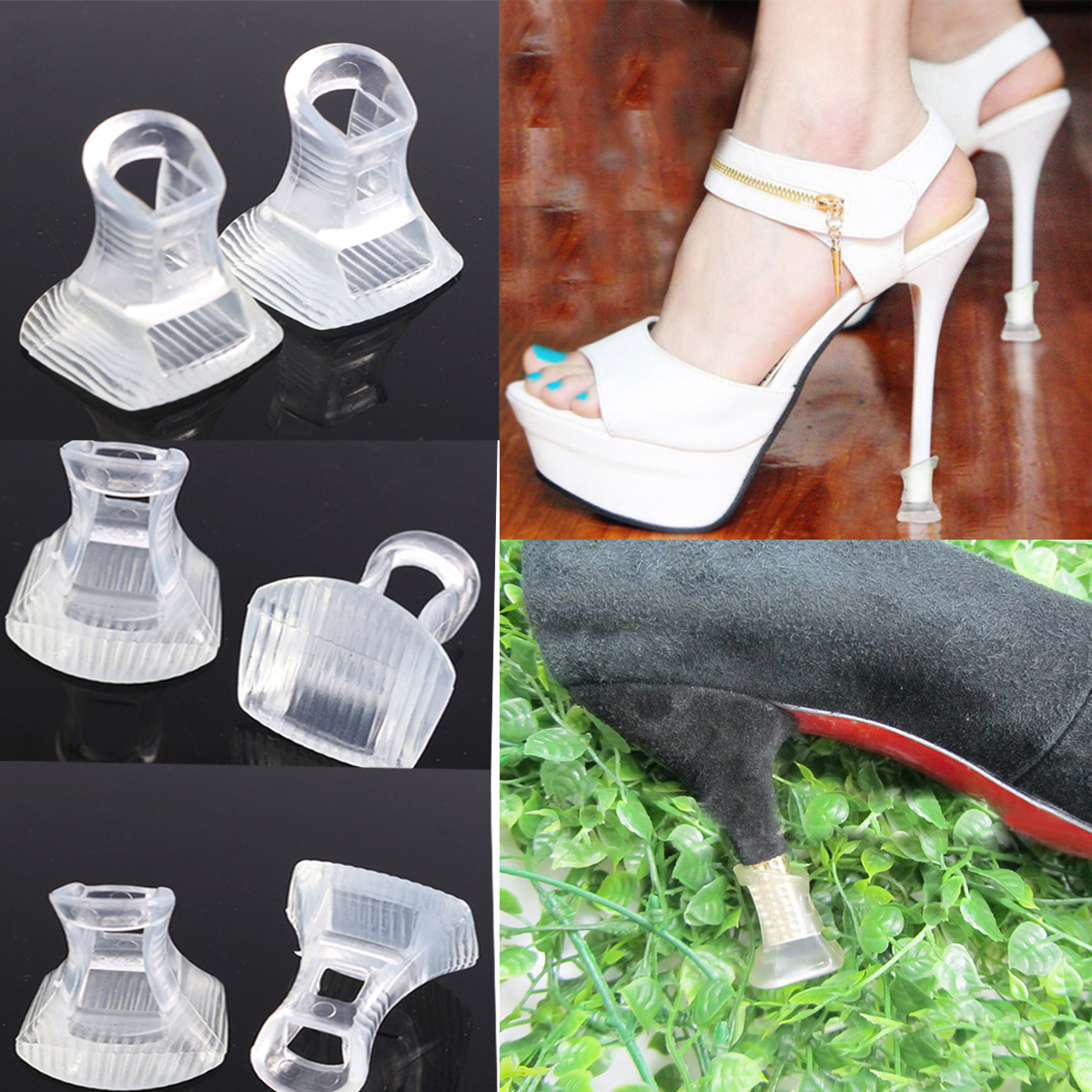 clear high heel protectors