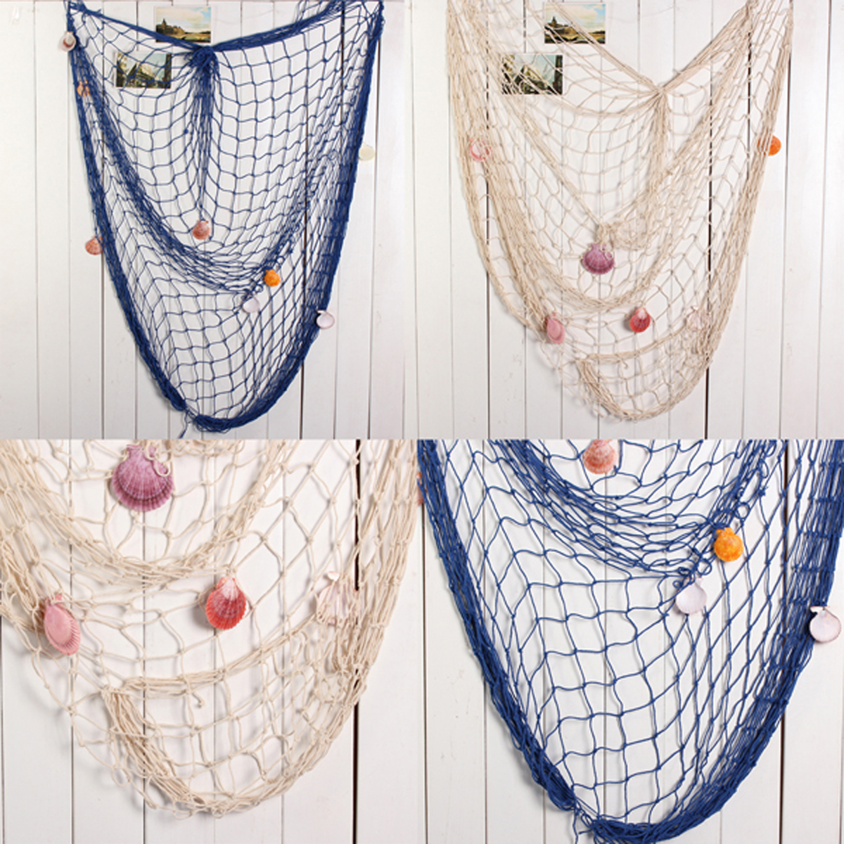 nautical fishing net seaside wall beach party sea shells nautical fishing net seaside wall beach party sea shells