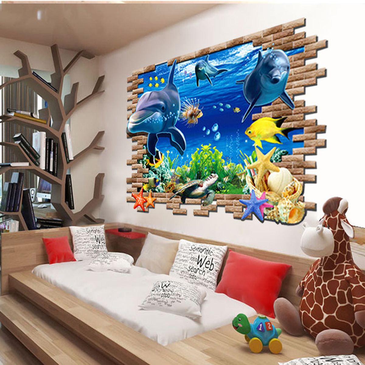 Wandtattoo fisch delfine ozean meer wanddekoration vinyl aufkleber ...