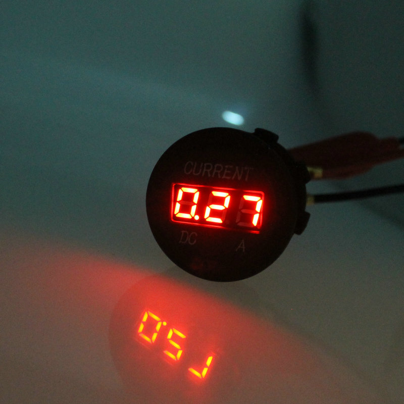Auto KFZ LKW Digital Amperemeter Strommesser Rot LED Anzeige 1-10A mit Kabel - Bild 2 von 6