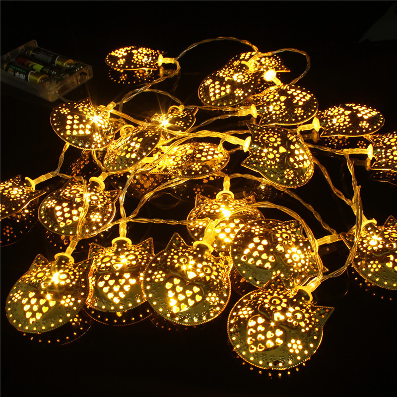 20 LED Warm White Owl Fairy Light String Lamp Wedding Xmas Christmas Party Decor eBay