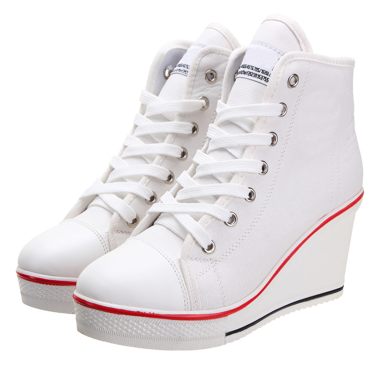 high ankle canvas shoes for women