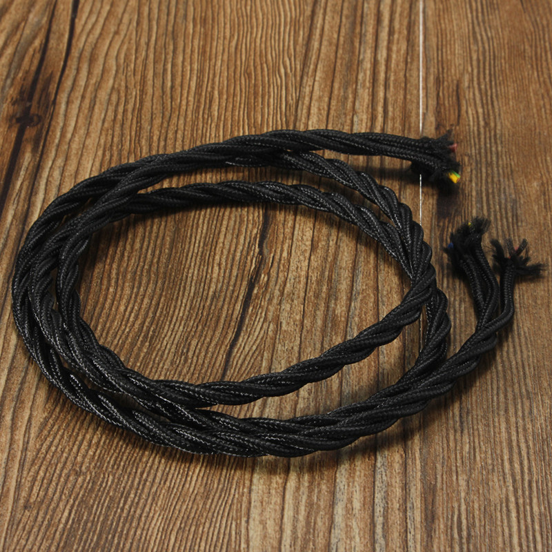 1m vintage colored diy twist braided fabric flex cable 1m vintage colored diy twist braided fabric flex cable