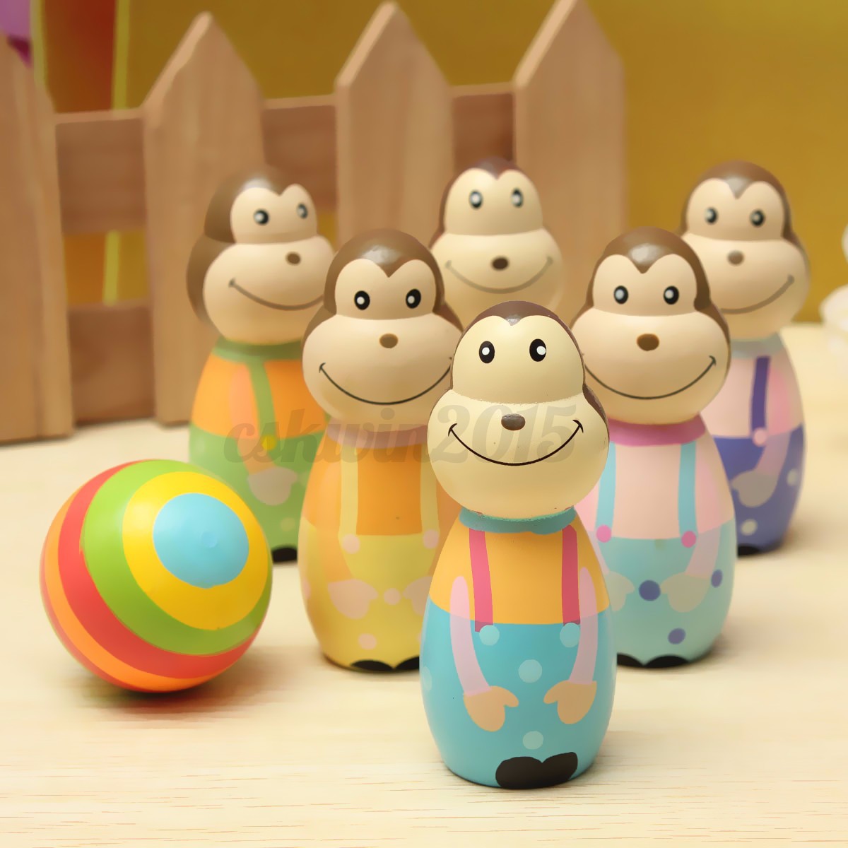 monkey bowling set