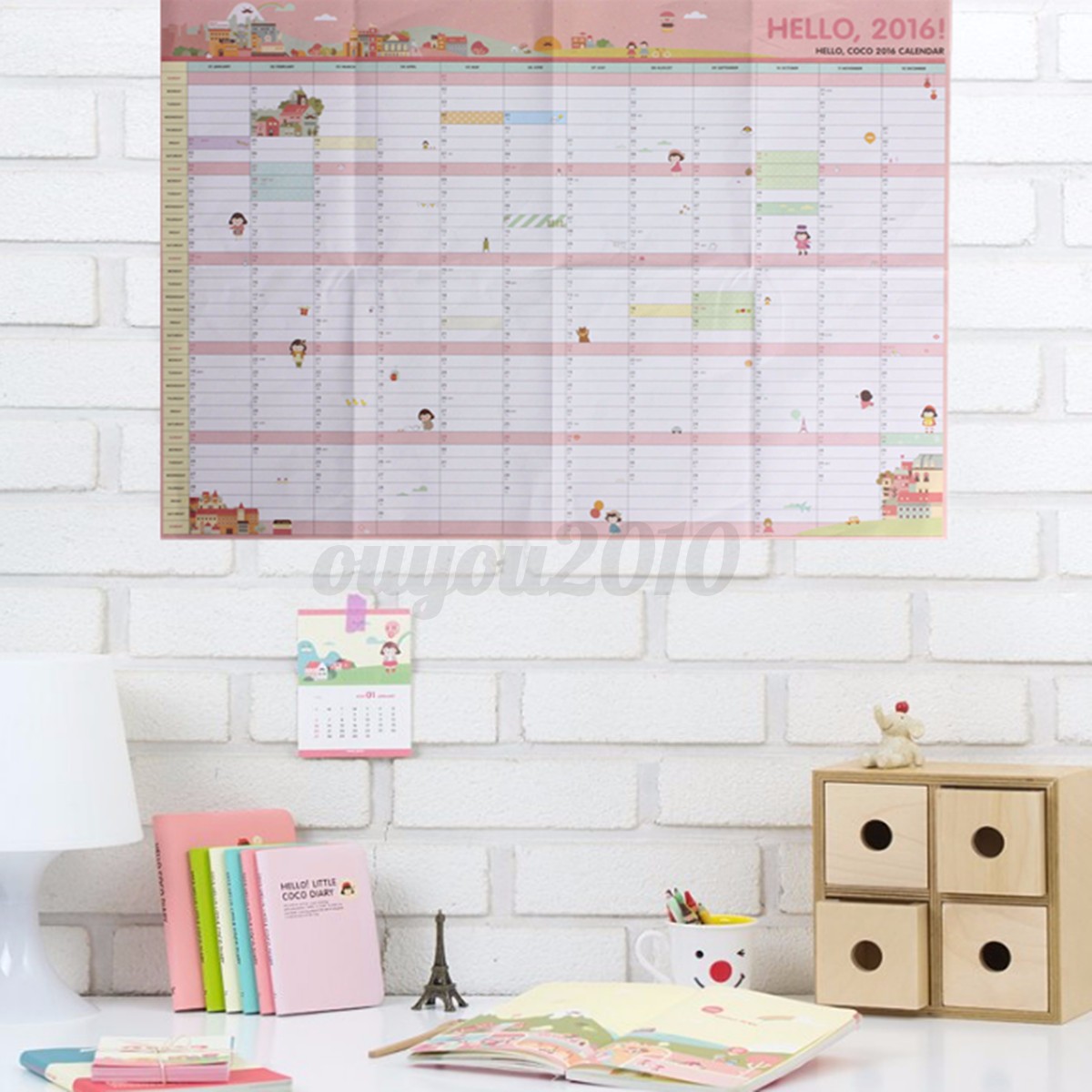 Wall Calendar Planner : Year wall hanging calendar planner daily monthly Wall Calendar Planner : Year wall hanging calendar planner daily monthly