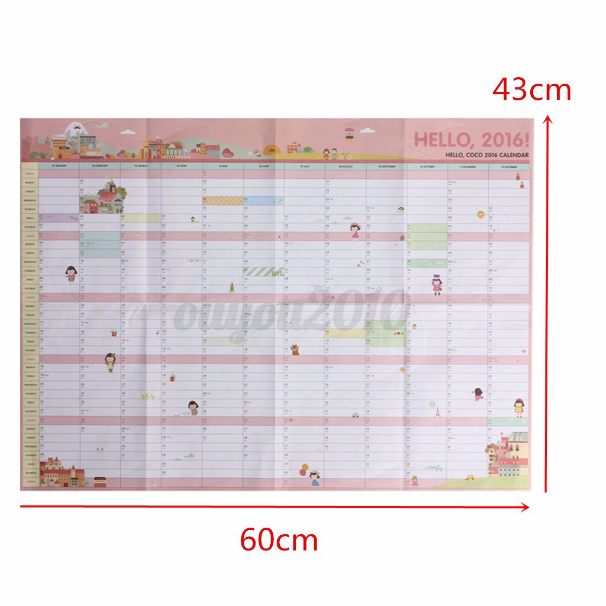 Hanging Planner Calendar : Year wall hanging calendar planner daily monthly Hanging Planner Calendar : Year wall hanging calendar planner daily monthly