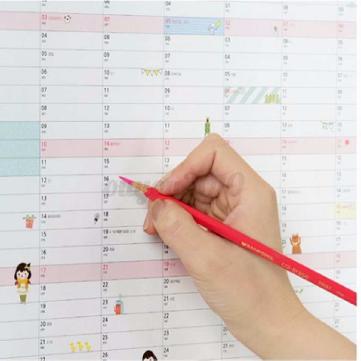 Hanging Planner Calendar : Year wall hanging calendar planner daily monthly Hanging Planner Calendar : Year wall hanging calendar planner daily monthly