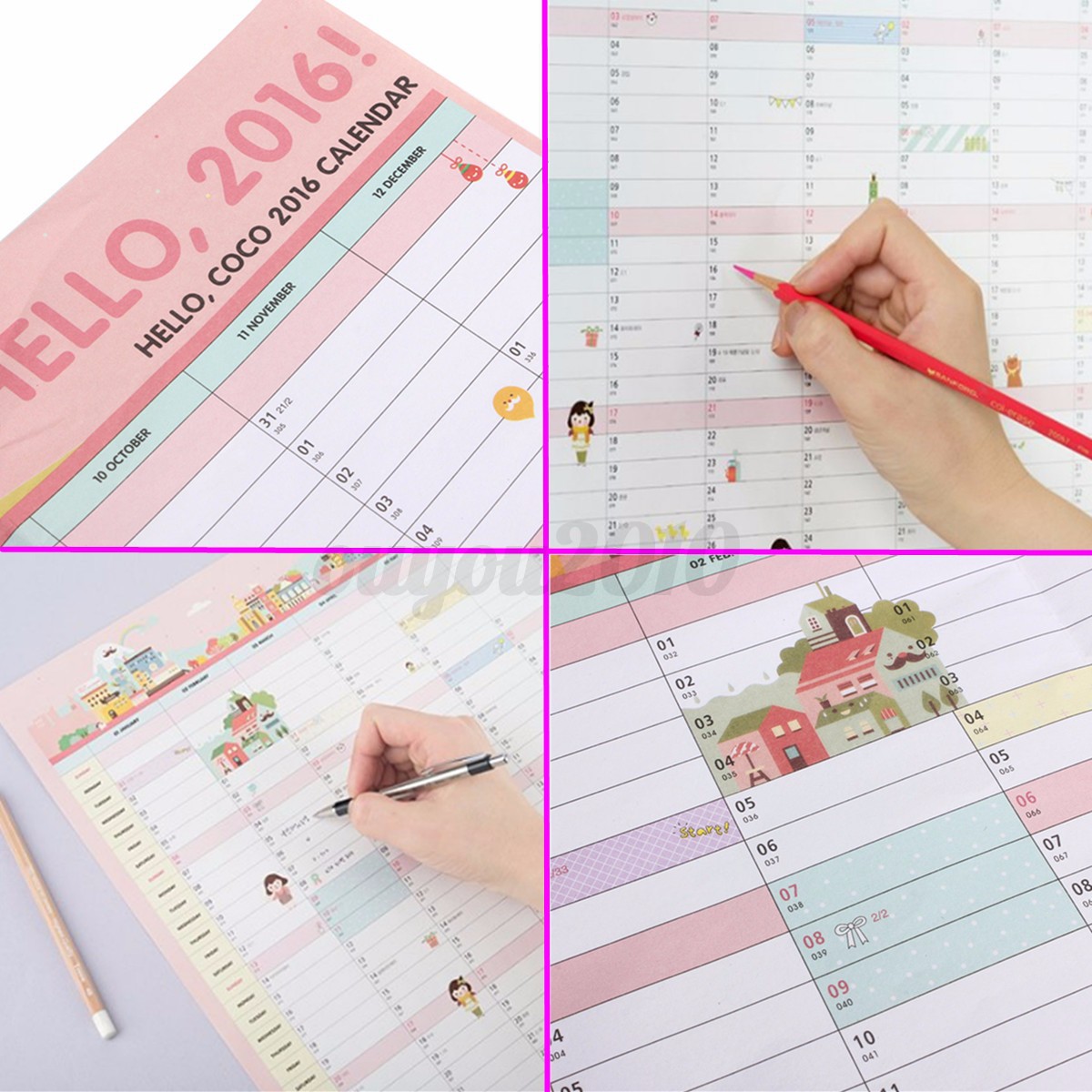 Hanging Planner Calendar : Year wall hanging calendar planner daily monthly Hanging Planner Calendar : Year wall hanging calendar planner daily monthly