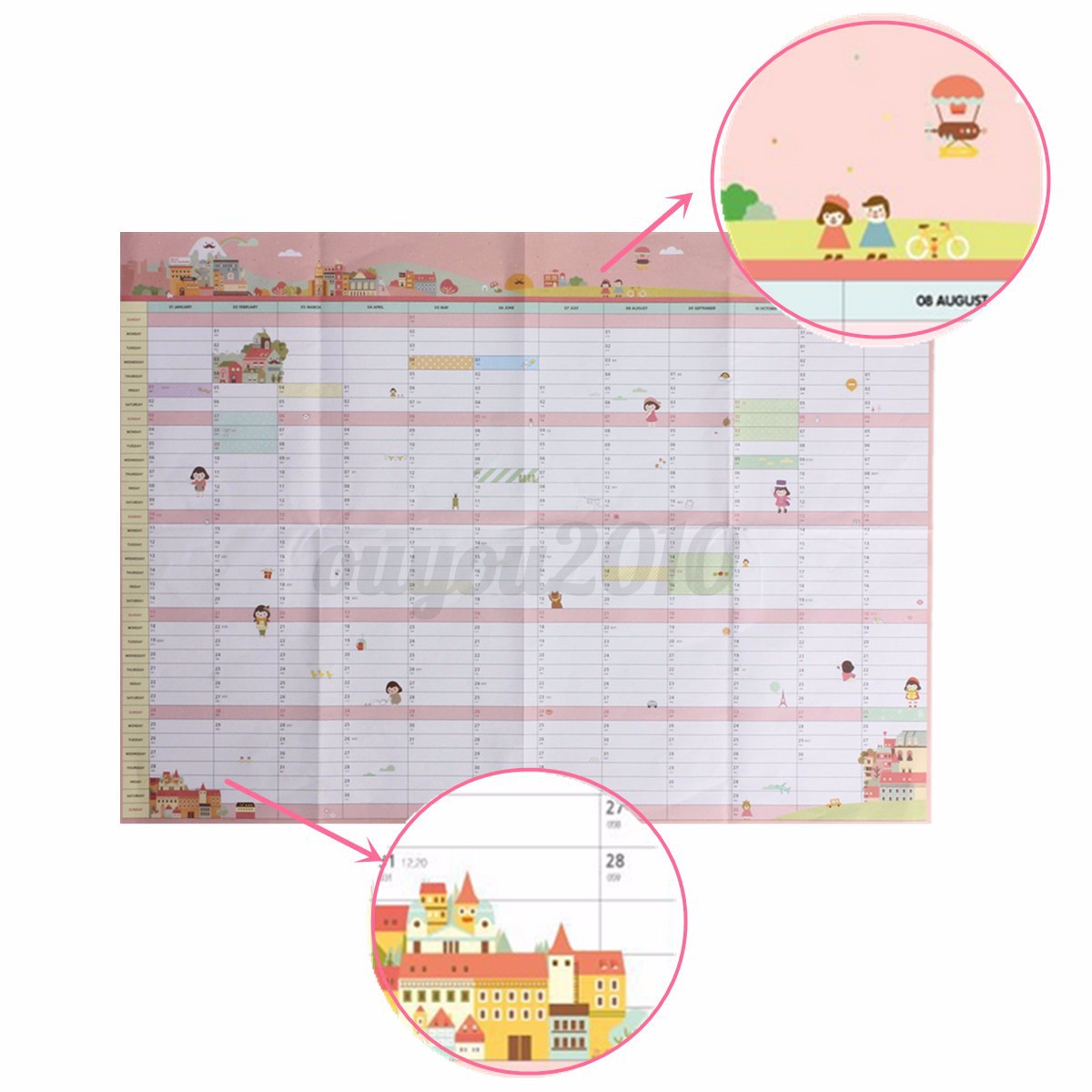 Hanging Planner Calendar : Year wall hanging calendar planner daily monthly Hanging Planner Calendar : Year wall hanging calendar planner daily monthly
