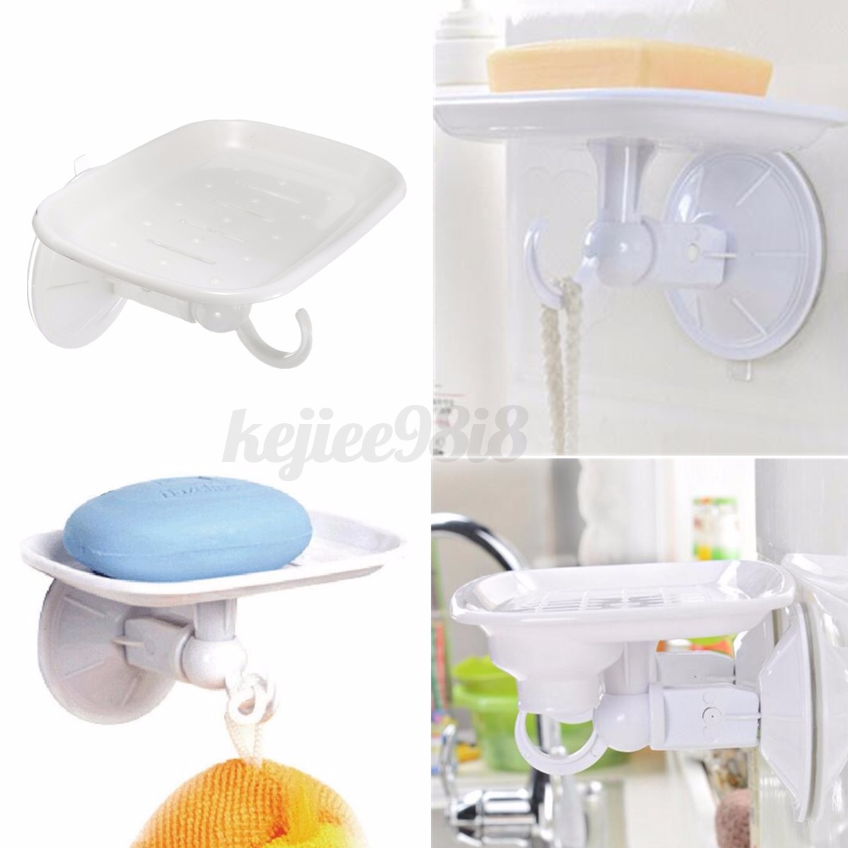 Strong Suction Wall Mounted Bathroom Shower Square Soap