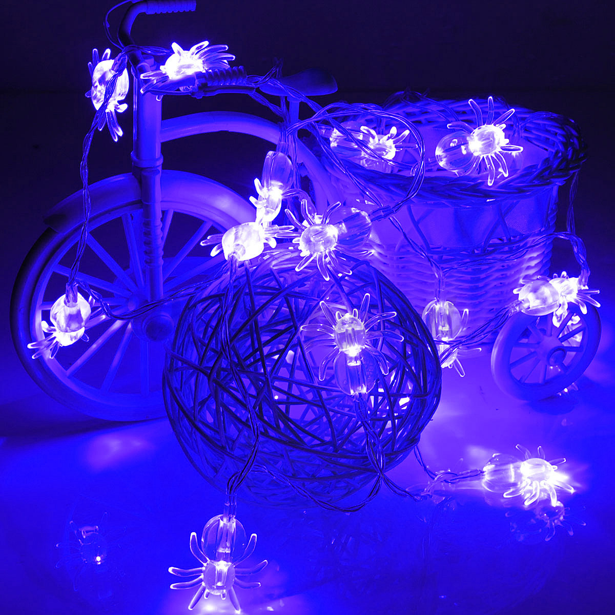 20 LED Spiders String Fairy Lights Lamps Halloween Xmas Party Home Decor Purple eBay