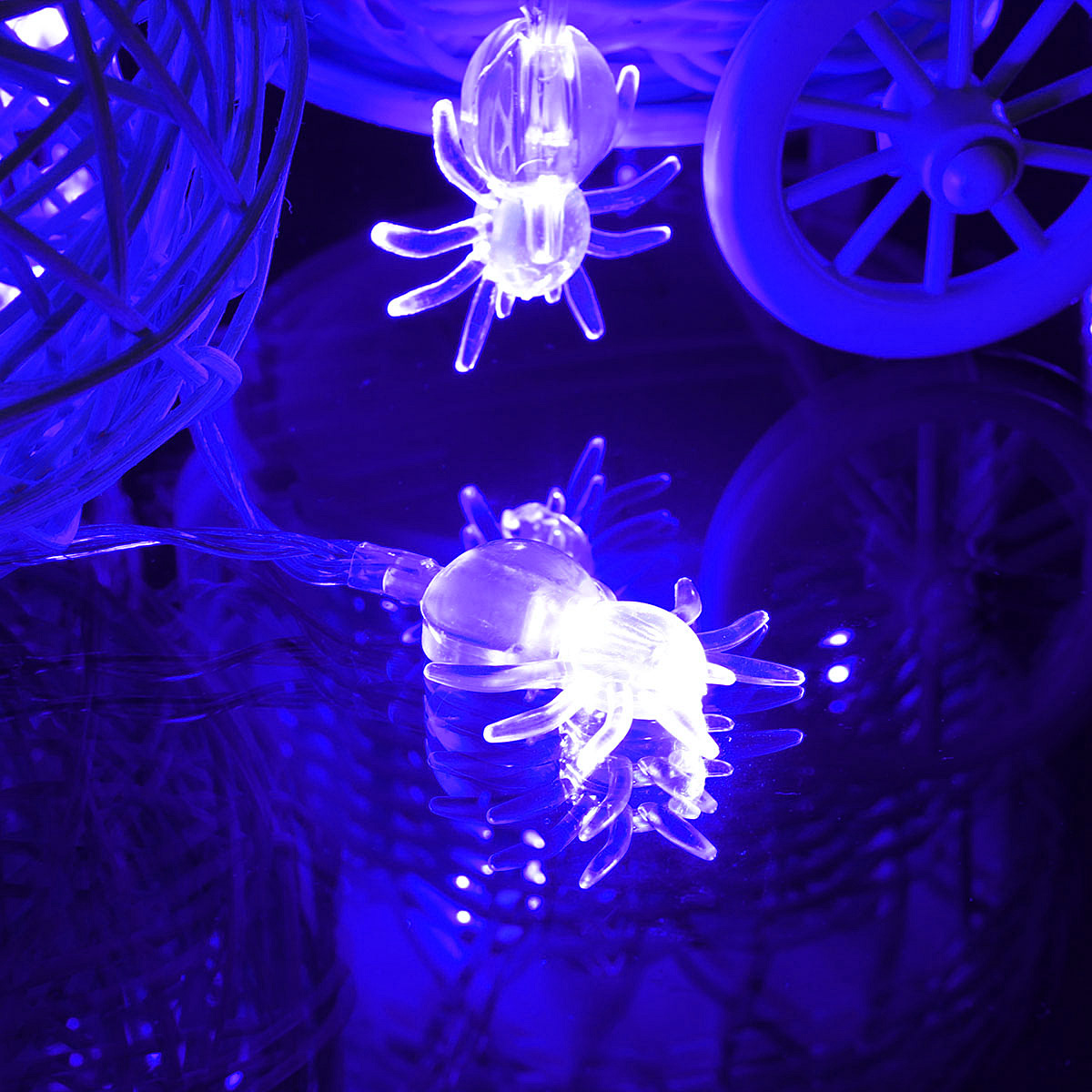 Purple-Blue-20-LED-Spider-Fairy-Lights-Halloween-Party-Spooky-Battery-Operated