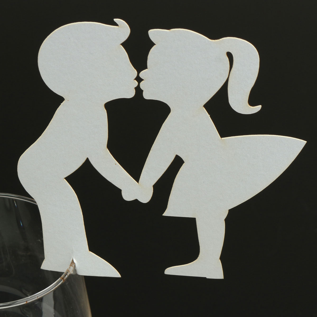 Christmas Wedding Name Place Cards For Wine Glass Laser Cut Pearlescent Card - Picture 11 of 78