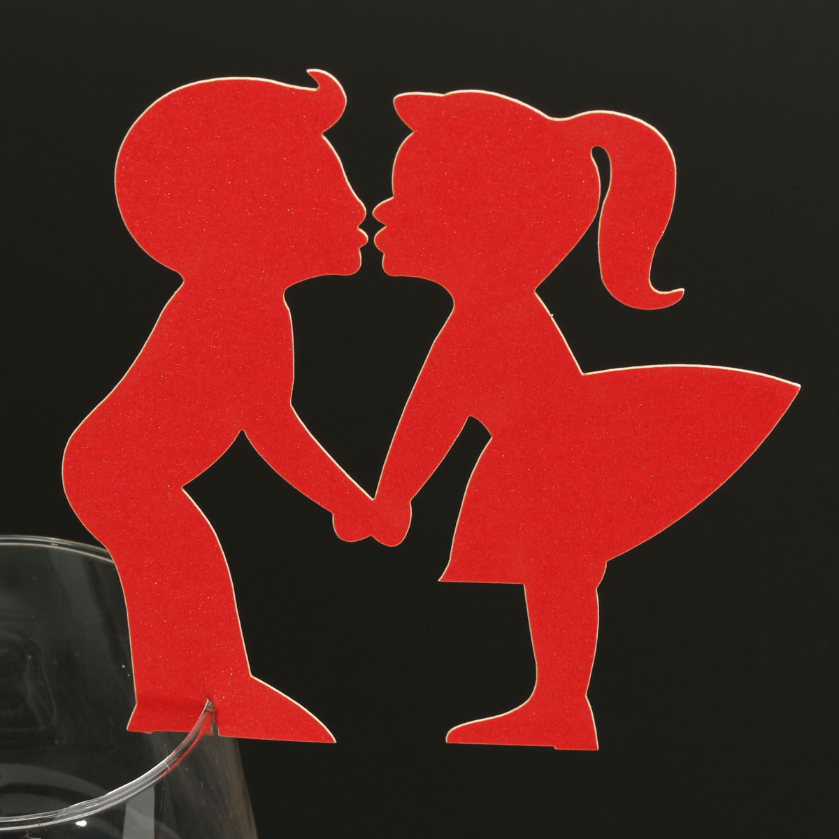 Christmas Wedding Name Place Cards For Wine Glass Laser Cut Pearlescent Card - Picture 14 of 78