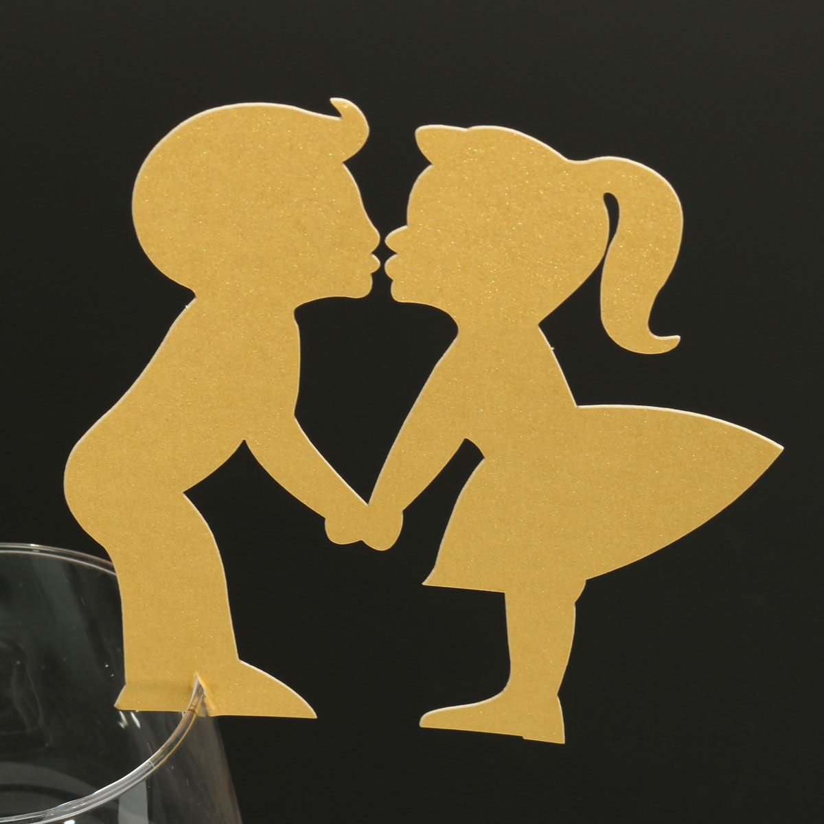 Christmas Wedding Name Place Cards For Wine Glass Laser Cut Pearlescent Card - Picture 15 of 78