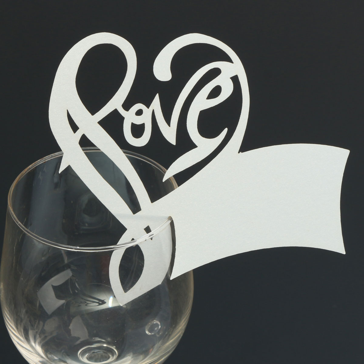 Christmas Wedding Name Place Cards For Wine Glass Laser Cut Pearlescent Card - Picture 17 of 78
