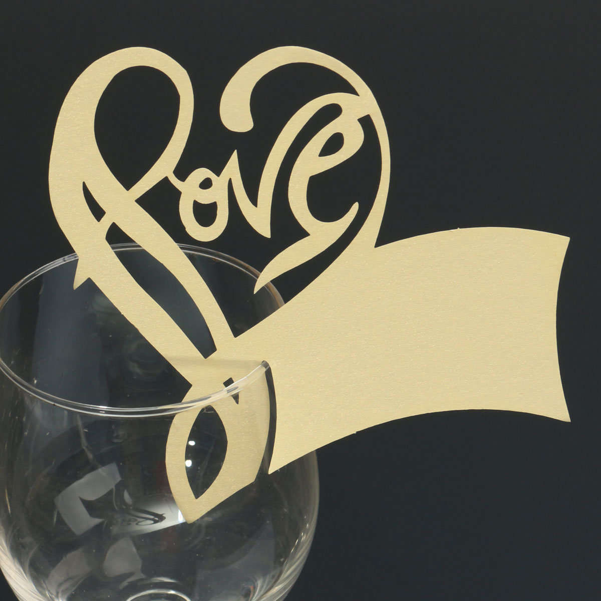 Christmas Wedding Name Place Cards For Wine Glass Laser Cut Pearlescent Card - Picture 18 of 78