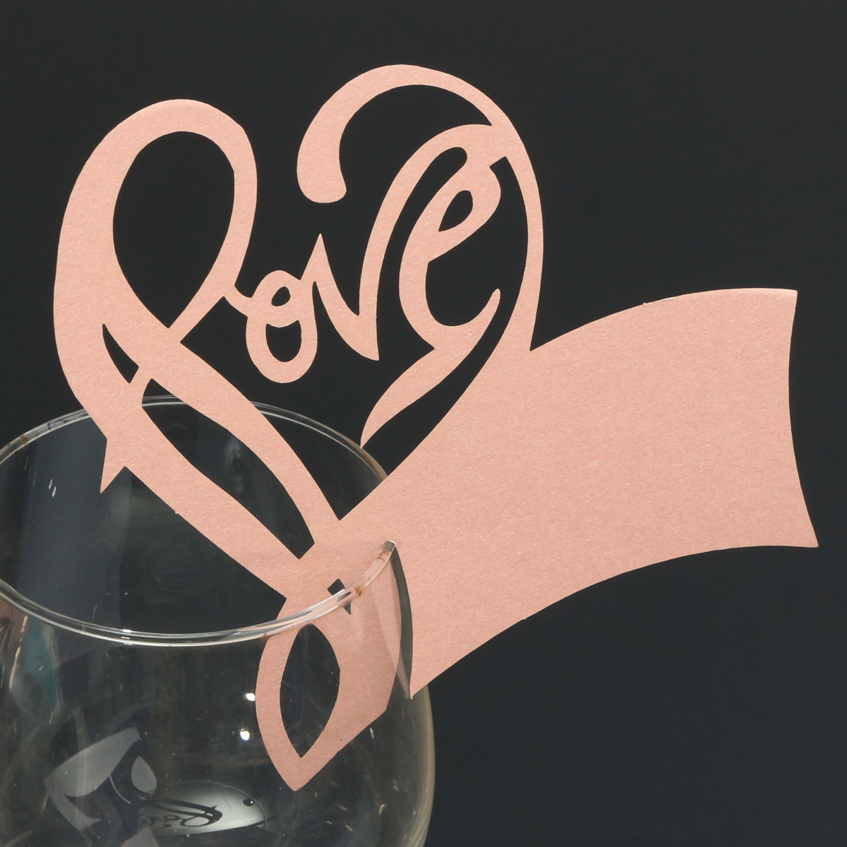 Christmas Wedding Name Place Cards For Wine Glass Laser Cut Pearlescent Card - Picture 19 of 78