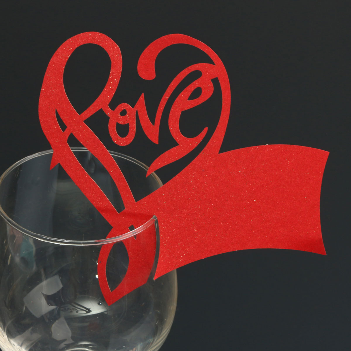 Christmas Wedding Name Place Cards For Wine Glass Laser Cut Pearlescent Card - Picture 20 of 78