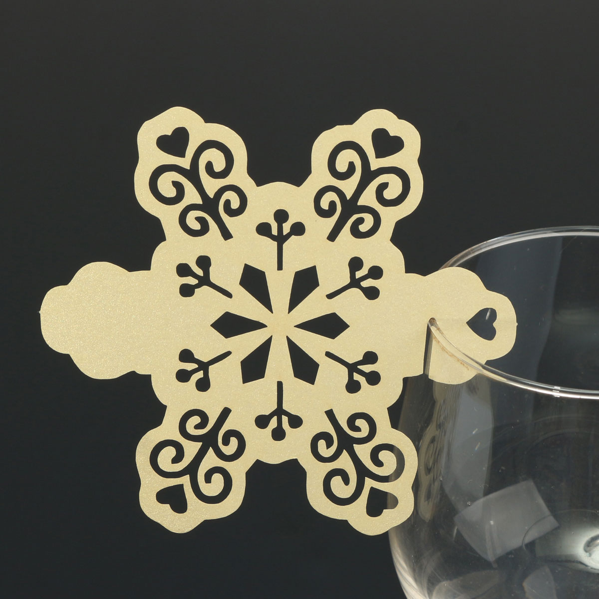 Christmas Wedding Name Place Cards For Wine Glass Laser Cut Pearlescent Card - Picture 24 of 78