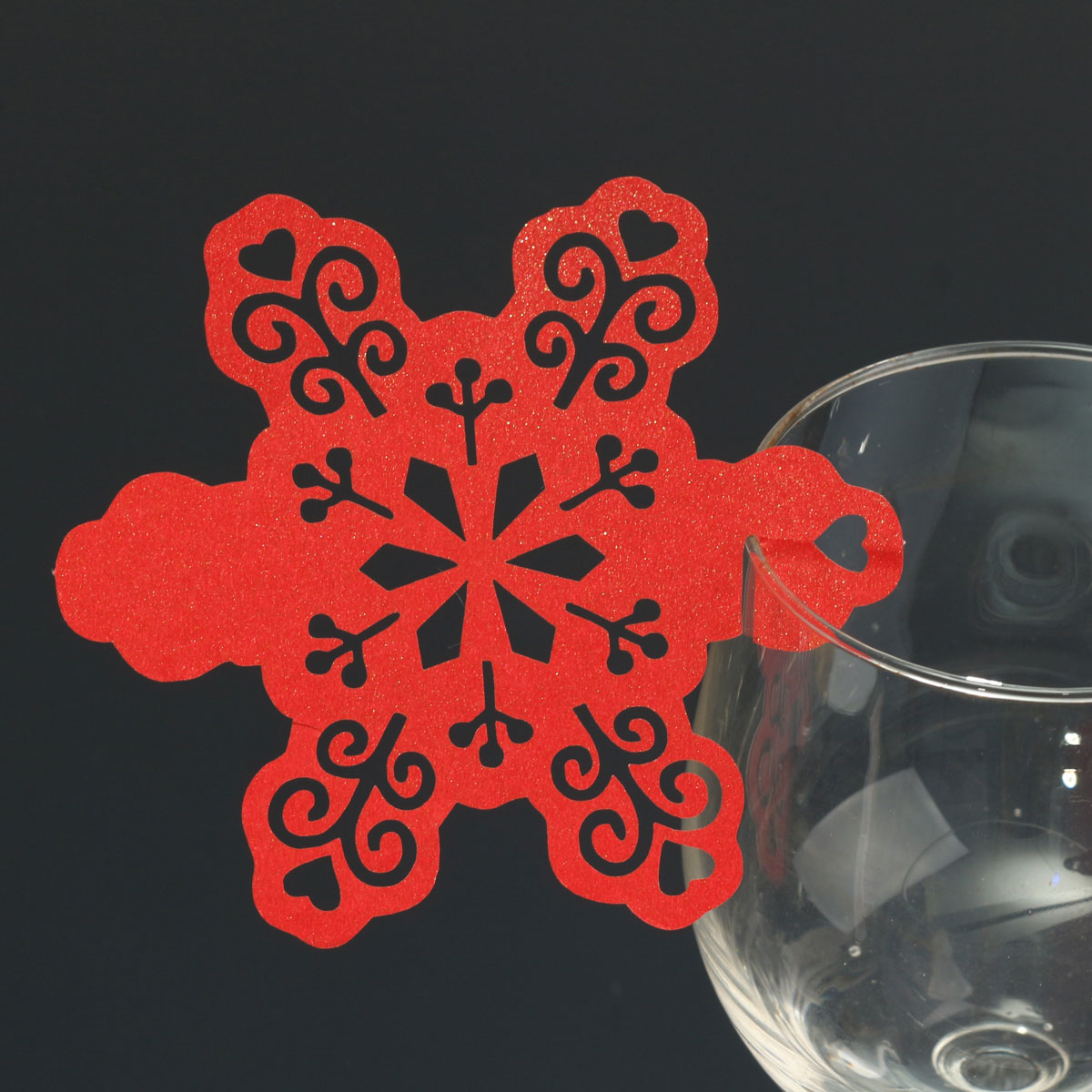 Christmas Wedding Name Place Cards For Wine Glass Laser Cut Pearlescent Card - Picture 26 of 78