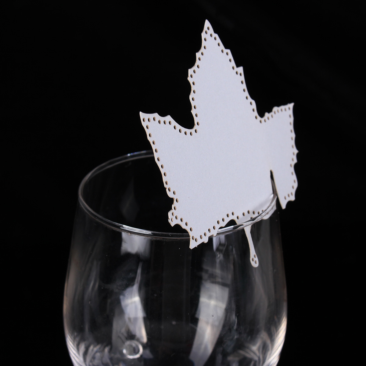 Christmas Wedding Name Place Cards For Wine Glass Laser Cut Pearlescent Card - Picture 37 of 78