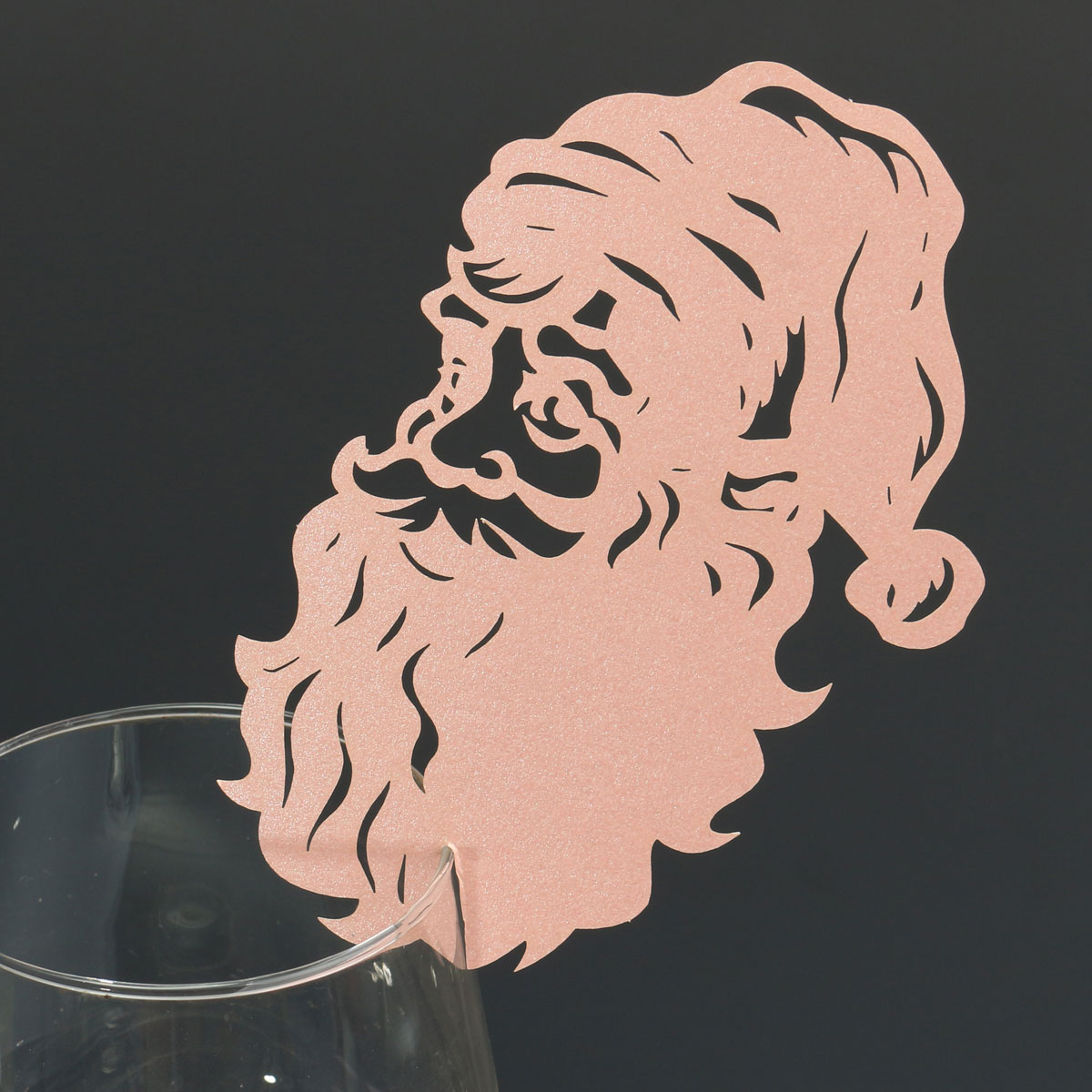Christmas Wedding Name Place Cards For Wine Glass Laser Cut Pearlescent Card - Picture 46 of 78
