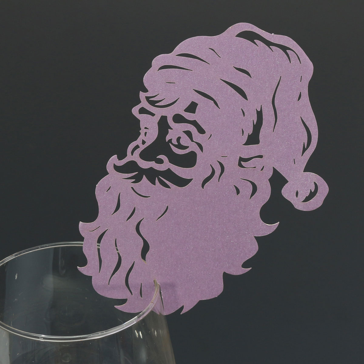 Christmas Wedding Name Place Cards For Wine Glass Laser Cut Pearlescent Card - Picture 50 of 78