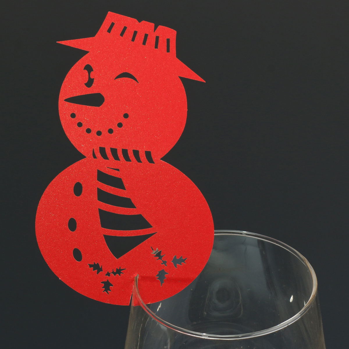 Christmas Wedding Name Place Cards For Wine Glass Laser Cut Pearlescent Card - Picture 68 of 78