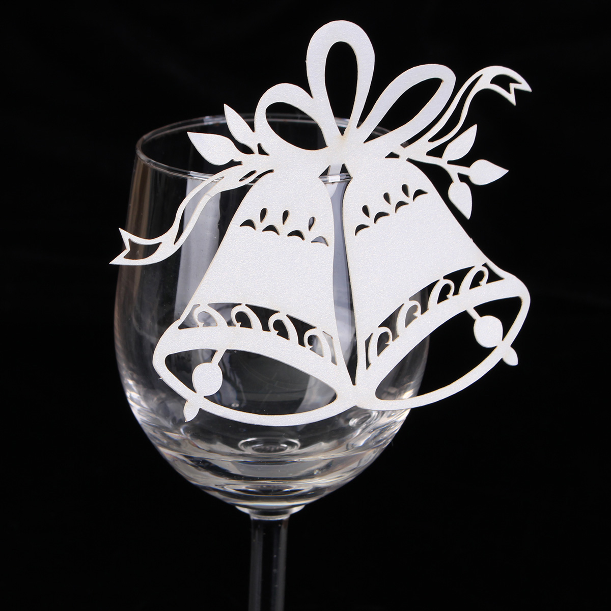 Christmas Wedding Name Place Cards For Wine Glass Laser Cut Pearlescent Card - Picture 58 of 78