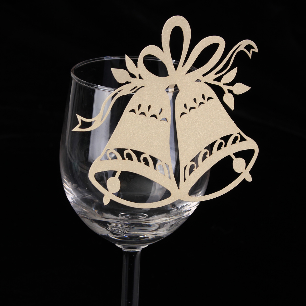 Christmas Wedding Name Place Cards For Wine Glass Laser Cut Pearlescent Card - Picture 59 of 78