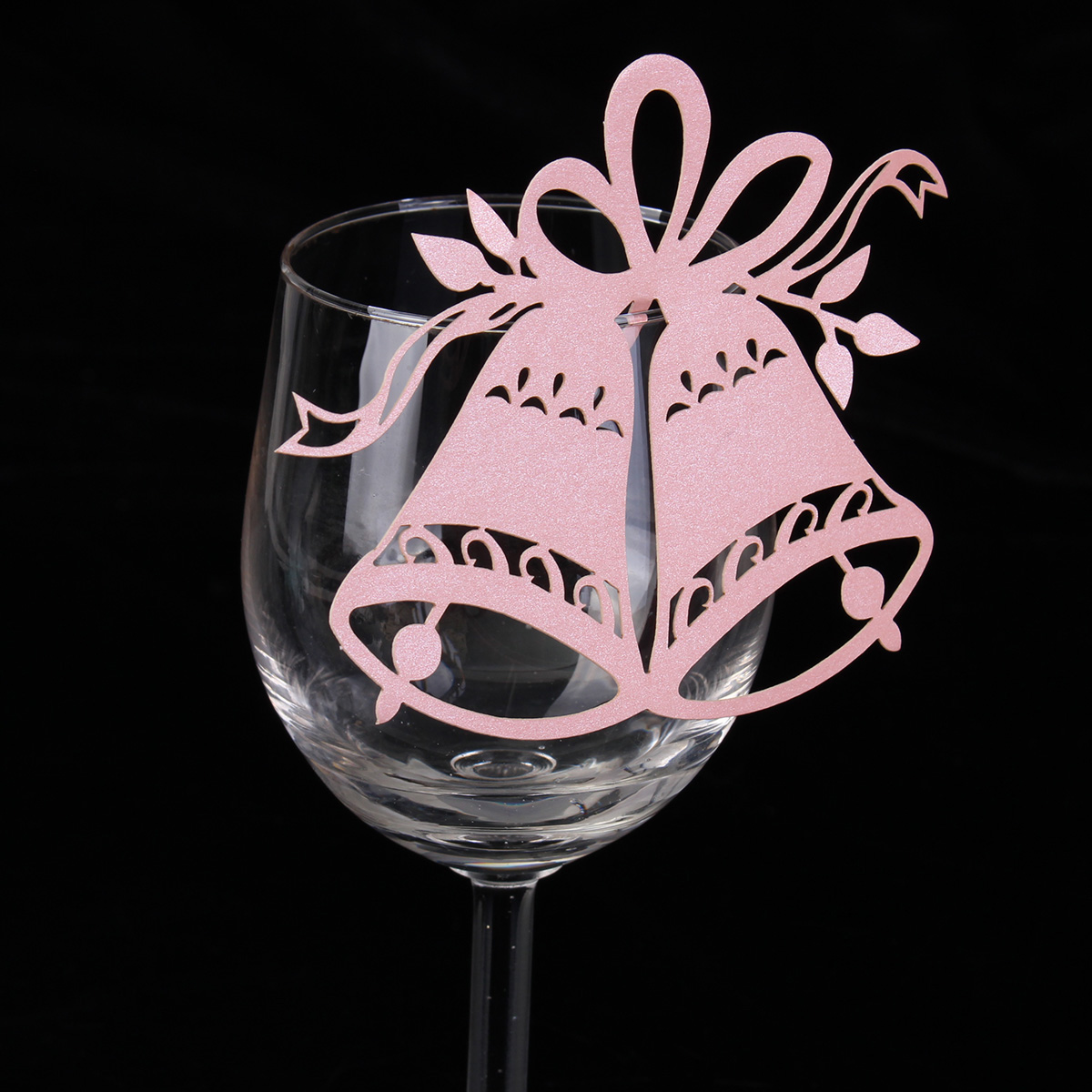 Christmas Wedding Name Place Cards For Wine Glass Laser Cut Pearlescent Card - Picture 60 of 78